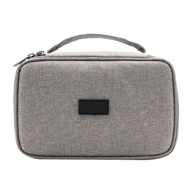 Travel Cable Storage Case Waterproof Portable Electronics Travel Bag Grey