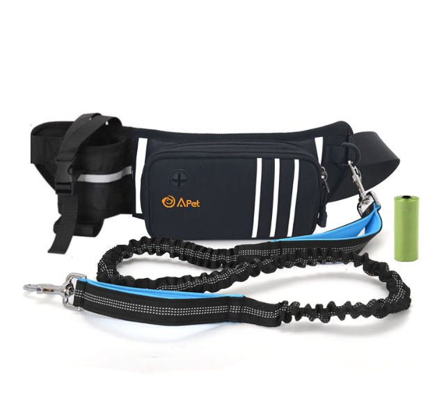 A-PET Pack Belt with Hands Free Leash and Poop Bag Roll