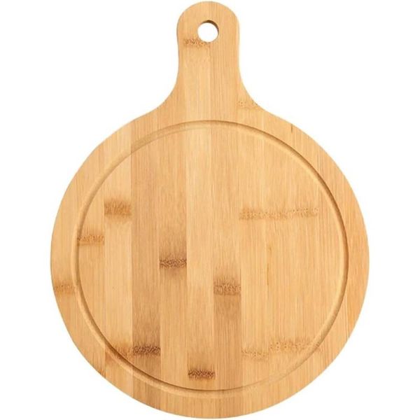 Bamboo Cutting Board, Meat Chopping Boards,Pizza Peel Paddle with Handle