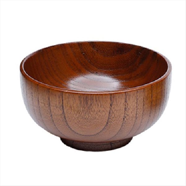 New Chinese Wooden Bowl Heat-Insulating Fall-Resistant Bowl 16Cm