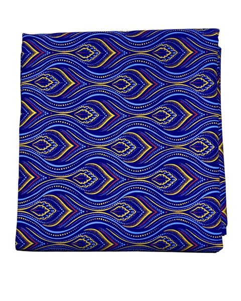 African Print - 3cats Shwe Shwe - Turquoise Wave