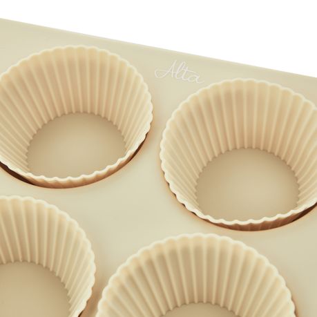 Premium Non-Stick Silicone Cupcake Muffin Tray With 12 Detachable