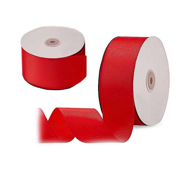 2 Rolls Of Pure Red Satin Ribbon,Gift Decorative Ribbon-22Meters