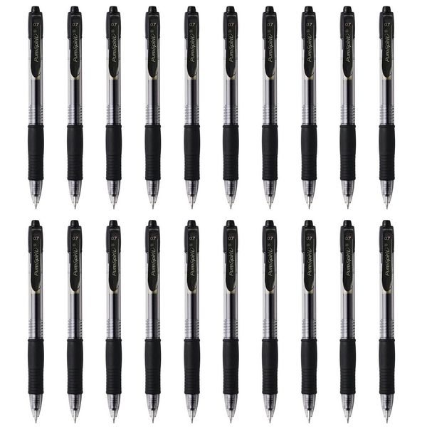 20Pcs Gel Pens 0.7 mm Retractable Pen Smooth Writing-Black