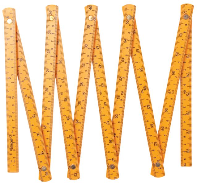 Hoteche Folding Plastic Ruler - 10 Folds / 2 meters
