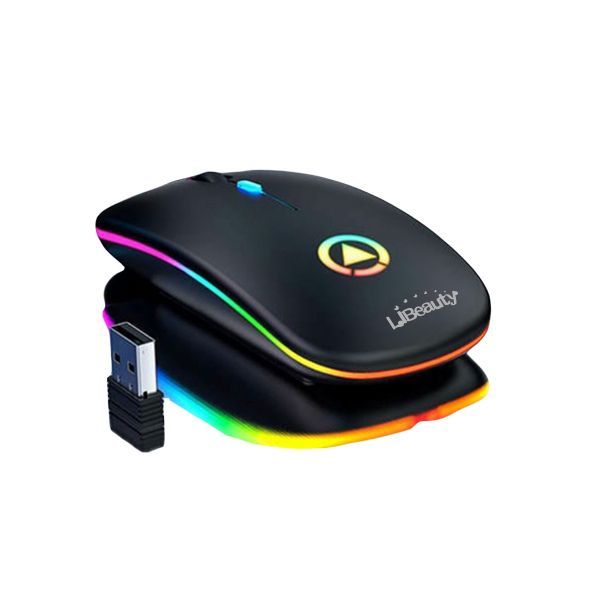 Mouse LED soft click acfc rechargeable