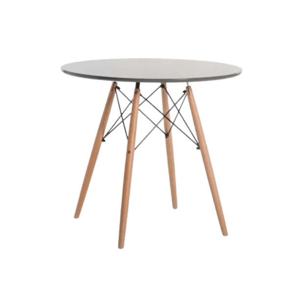 Modern Home Round Table with Wooden Legs