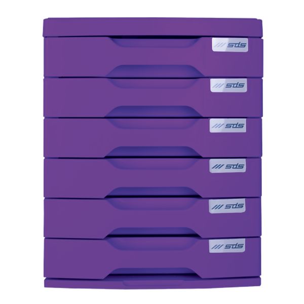SDS - 6 Drawer Filing System - Purple