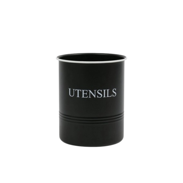 Kitchen Utensil Holder, Metal, Black