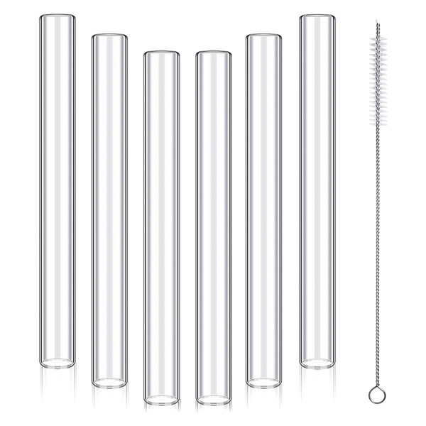 6 Pieces 4inch Clear Borosilicate Glass Tube 12mm OD 8mm ID 2mm Thick