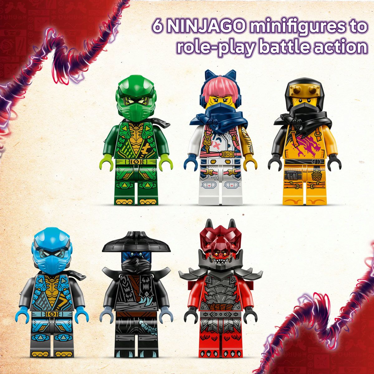 LEGO® NINJAGO® Thunderfang Dragon of Chaos Ninja Toy Set 71832