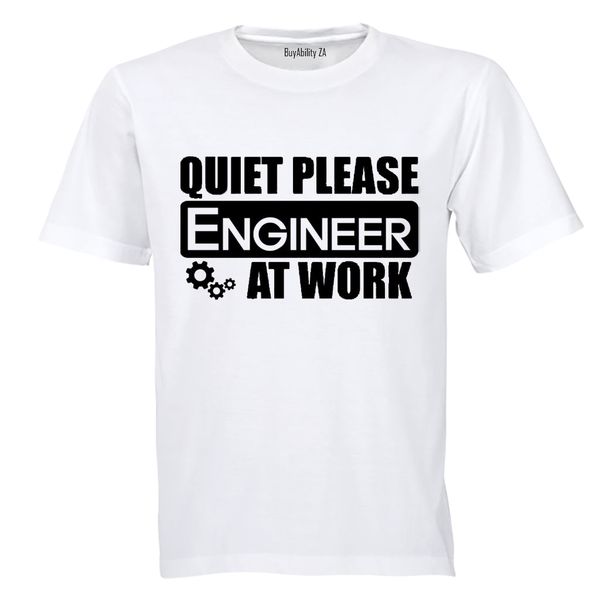 Engineer at Work - Mens - T-Shirt - White