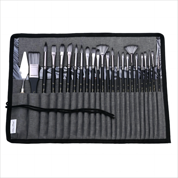 24 Black Paintbrushes image