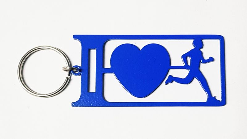 I Love Running Man Key Ring - Red - DC Designers