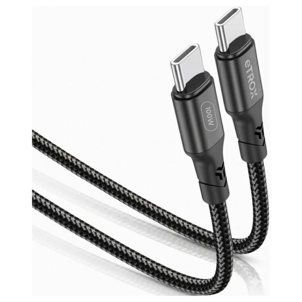 USB C Cable 100W 3M/10FT Long - Fast Charging Braided Type C to Type C Cord
