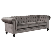 Abby Chesterfield Velvet Sofa