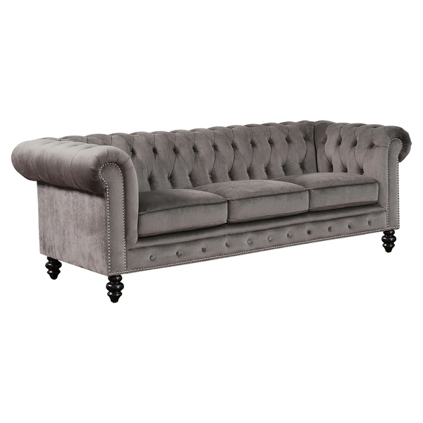 Abby Chesterfield Velvet Sofa