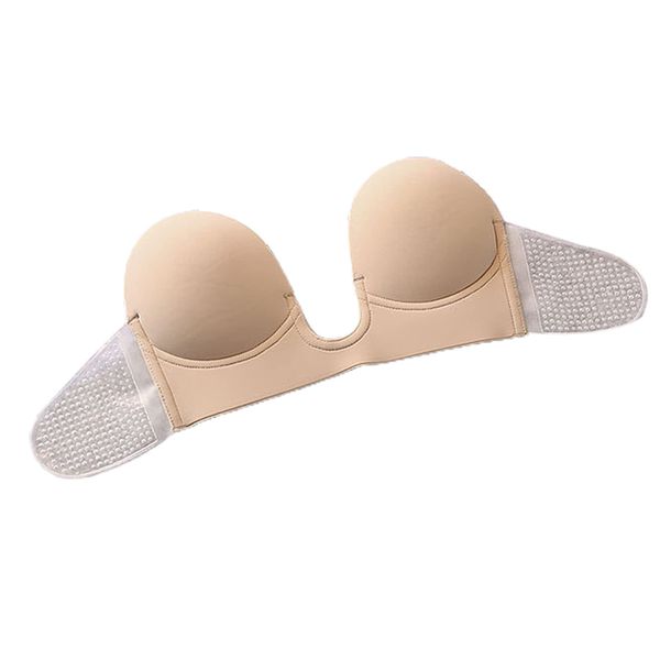 Women Invisible Strapless Silicone Sticky Bra Push Up Adhesive Breast Pad