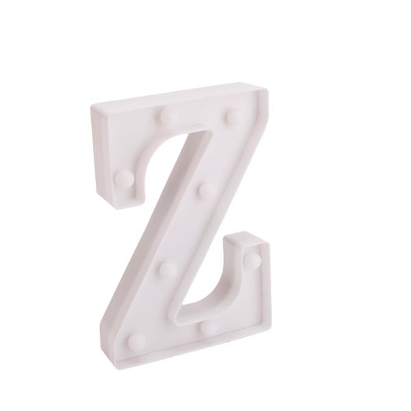 White Plastic Wall Mount 22 cm LED Letter Z