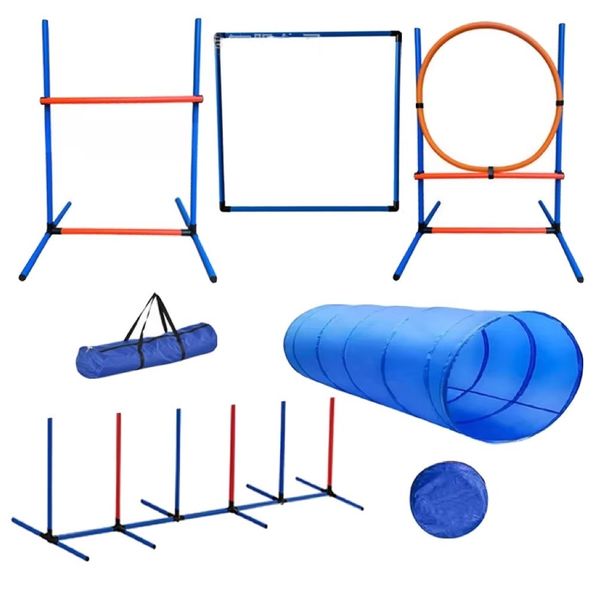 Pet Outdoor 7pc Dog Agility Training Equipment Kit - 196cm
