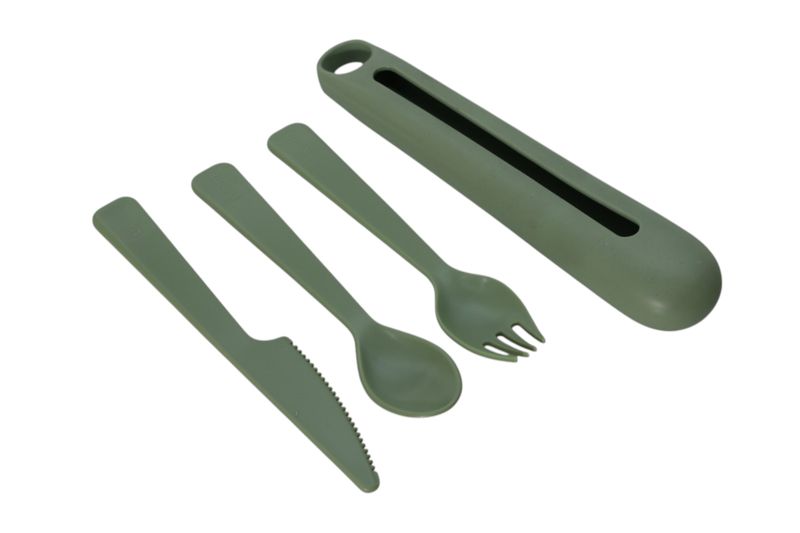 Live Eco Plastic Cutlery Set with Silicone Case - 3 Piece