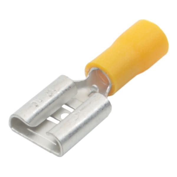 Yellow Female Terminal Connectors - 9.3mm (100 Pack)