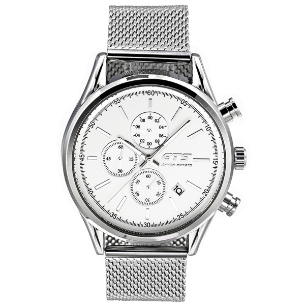 GTS Grindelwald Men's Chrono Stainless Steel Watch - White Dial | Shop ...