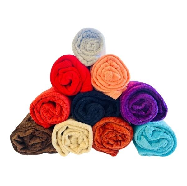 Pet's Ultra Soft Fleece Blanket (125cm x 90cm) Value Pack Set of 10