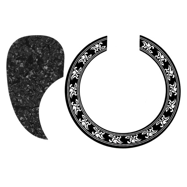 1Pcs Guitar Pickguard Self-Adhesive Pick Guard Plate Black Pearl