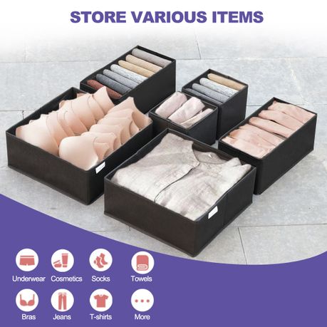 Gogooda Foldable Storage Boxes for Clothes Underwear Cosmetics