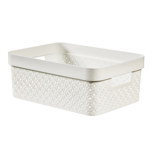 Curver By Keter Terrazzo 11L Storage Basket - White