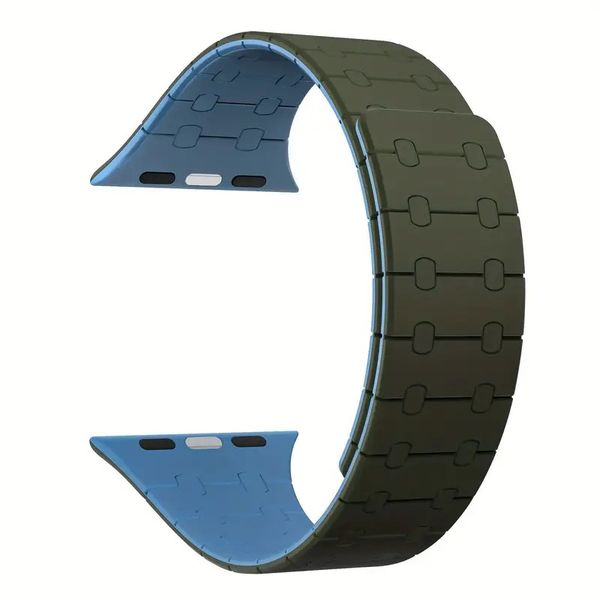 Adjustable Magentic Silicone Watch Band Compatible with Apple-42/44/45/49mm