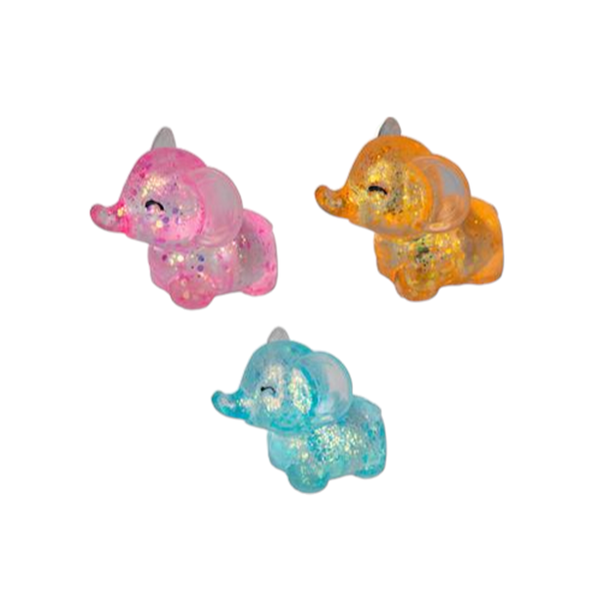 Novelty - Glitter Squeeze Elephant x 3