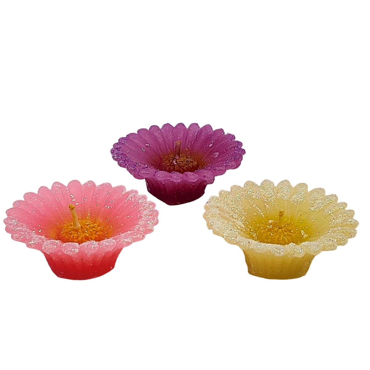 9 Piece Luxury Floating Flower Shaped Candles Buy Online in South