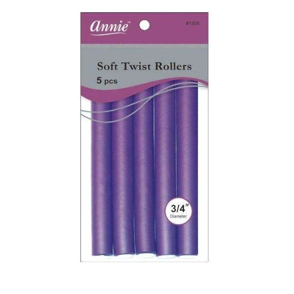Annie - 5 Piece Purple Soft Twist Rollers x 3