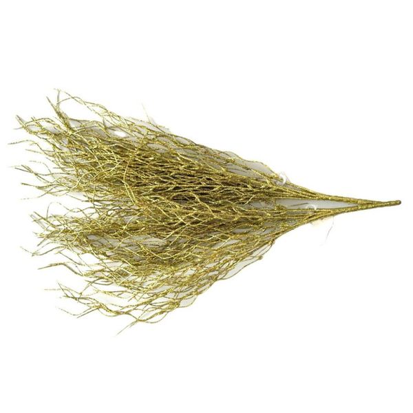 4Glittered Curly Grass Gold 50cm
