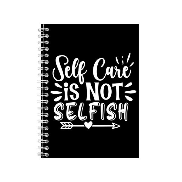 Self Care A5 Notebook Spiral Lined Trendy Notepad Positivity Idea 381