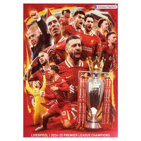 Liverpool 2024 25 Premier League Champions Poster - A1