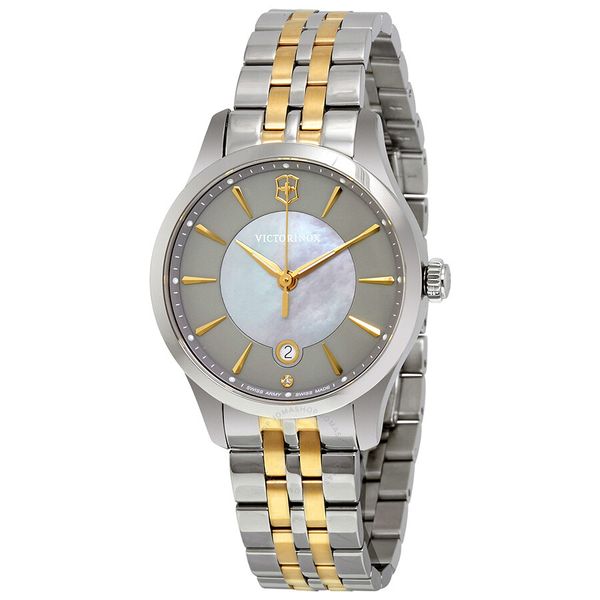 Victorinox Swiss Army - Alliance Watch 241753 Pearl Dial 2 Tone Steel Strap