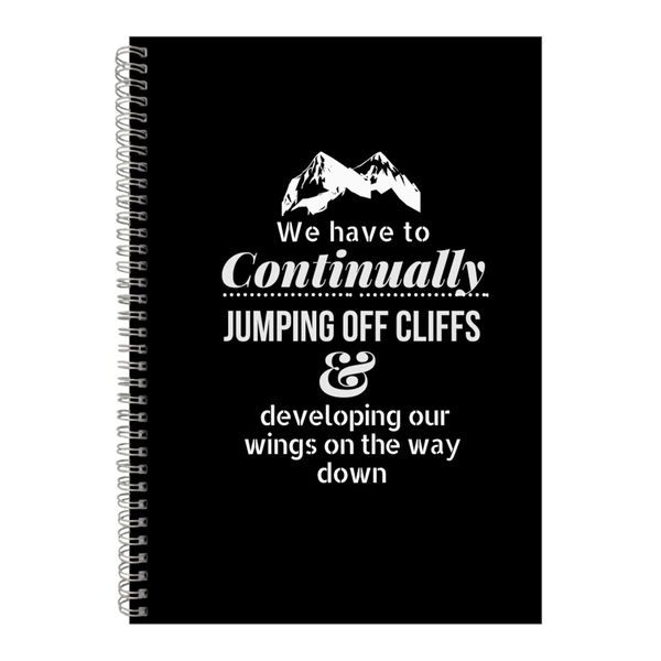 Jump A4 Notebook Spiral Lined Motivational Sayings Graphic Notepad Gift 236