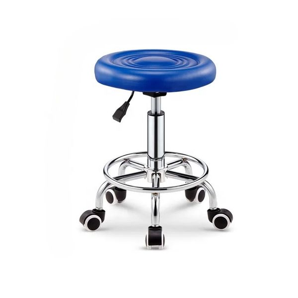 Adjustable Round Rolling Swivel Stool Chair with Foot Rest and Wheels