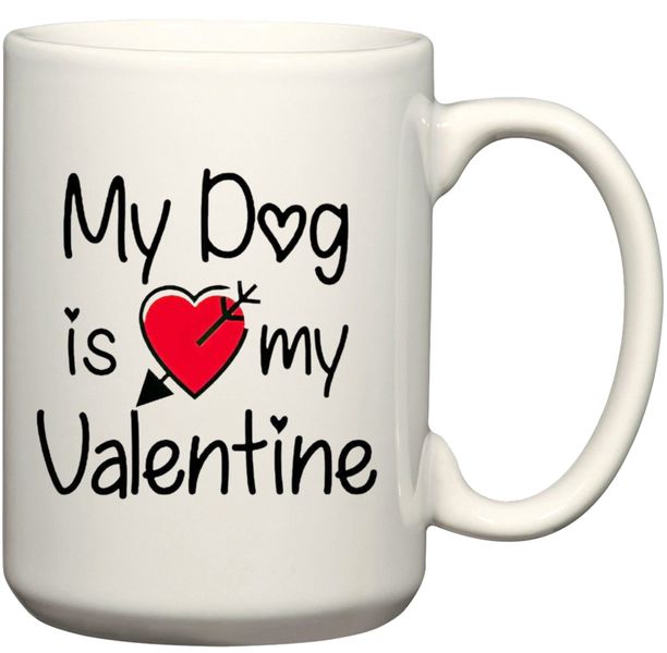 My Dog Is My Valentine Coffee Mug image