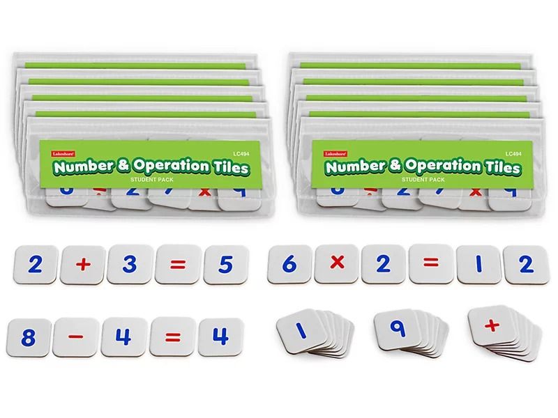 Number &amp; Operation Tiles Student Pack – Set of 10 – Gr. 1-3