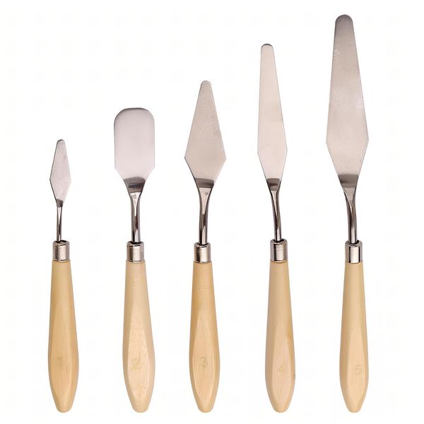 5PCS Artistic Precision with Stainless Steel Palette Knife Set