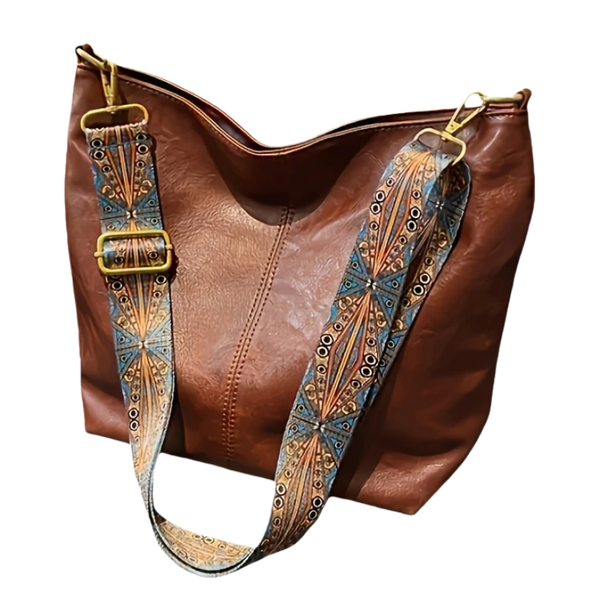 Bohemian Elegant Leather Waterproof Large Capacity Women's Shoulder Bag