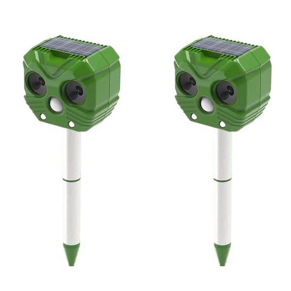 Set of 2 Generic Ultrasonic Solar Animal Repellent RB-55