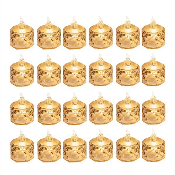 24 Pcs Led Tealight Candles Battery Operated Smokeless Candle Lamp for Vale