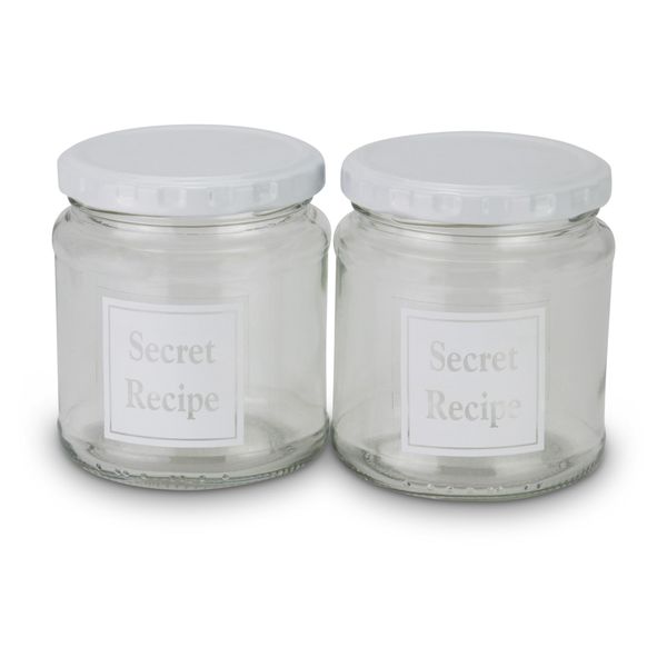 Jar - Secret Recipe - Transparent - Glass - 291ml - 2 Pack