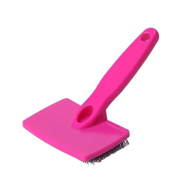 Plastic Handle Dog Cat Pins Hair Remover Grooming Pet Slicker Brush