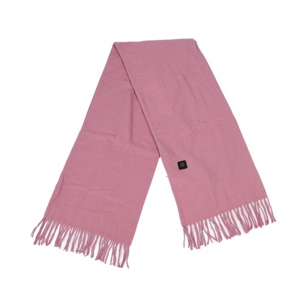 Purple USB Heated Scarf With Tassels